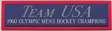 1960 TEAM USA OLYMPIC NAMEPLATE FOR AUTOGRAPHED Signed HOCKEY STICK-PHOTO-PUCK
