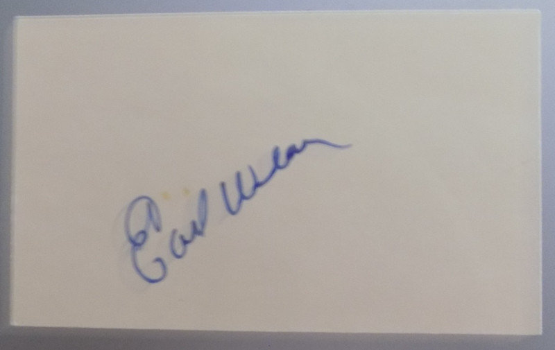 Earl Weaver Hand-Signed Index Card