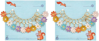 Nbeads 24 StüCk 6 Farben Maschenmarkierer, Legierung GäNseblüMchen Blume Emaille