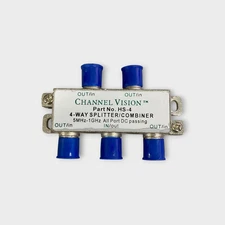 Channel Vision HS-4, 4-way RF Splitter/Combiner - New Open Box - Free Shipping