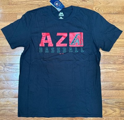NEW! Majestic Arizona Diamondbacks Baseball Black Algodon T-shirt Men's L