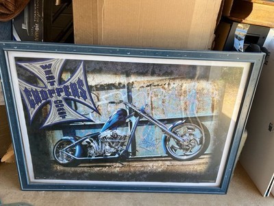Vintage West Coast Choppers Motorcycle Framed Poster