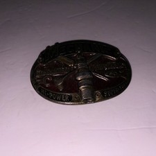 1982 Vintage Brass Great American Buckle Co Belt Buckle Serial 1853