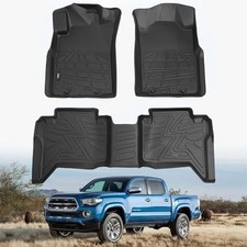 KARPAL Floor Mats Fit for Toyota Tacoma 2005-2015 Double Cab Footwell