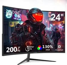  24 Inch Curved Gaming Monitor 200Hz 1ms VA 1080P 130% sRGB HDMI DP | PC Monitor