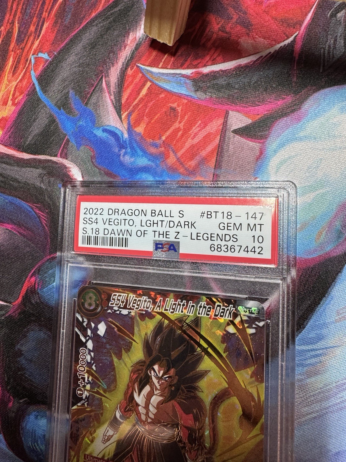 Dragon Ball Super  BT 18-147 SCR SS4 Vegito, A Light in the Dark  PSA 10! view 6