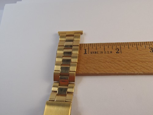 Cinturino orologio 22mm Hadley Roma placca micron oro con estremità dritte nuovo - Foto 3 di 15