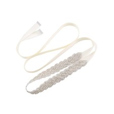 Crystal Wedding Sash Belt with Rhinestone Bridal Belt Handmade Bridesmaid Bel...