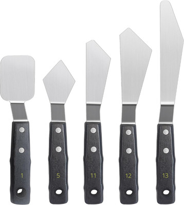 5PCS Paint Knife Large Palette Knives Set Stainless Steel Spatula Pallet Knife C