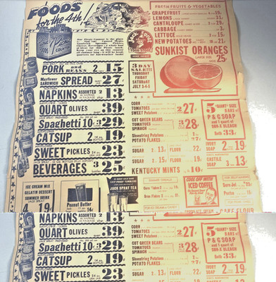 1930's ''Jack Sprat'' Food Store Flyer Ad Harry Subotnilk
