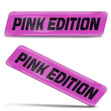 3D silicone sticker pink edition doming emblem car motorcycle helmet KS 202