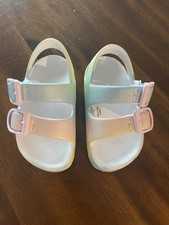 Wonder Nation Baby Toddler Girls Two Buckle Multicolor Sandals Size 3