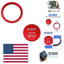 Car Engine Start Stop Push Button Cover Red