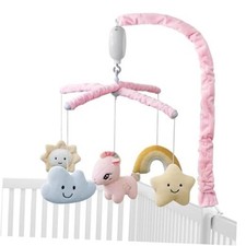 Feisike Crib Mobile for Girls - Baby Mobile for Crib with 35 Pink-sky,Knob type