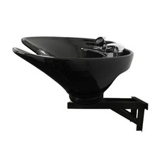Black Ceramic Extra Deep and Wide Tilting Shampoo Bowl Wall Mounted - Oversized