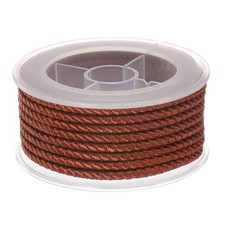 Nylon Thread Twine Beading Cord 3mm Braided String 4M/13 Feet, Saddle Brown