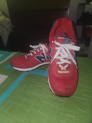 New Balance 574 Encap Mens Size 12 Sneaker Red & Navy Blue WL574POR Endcap Shoes