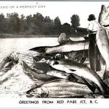 1943 Red Pass Junction Greetings RPPC Canadian National Grand Trunk Railway A326