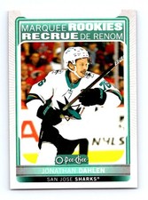 #625 2021-22 O-Pee-Chee Marquee Rookies Jonathan Dahlen RC San Jose Sharks