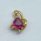 14k Gold Amethyst & Diamond Pendant 1.0 g — photo 1