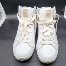 Vintage Y2K Baby Phat BP83052 White Gold High Top Sneakers Womens 10 McBling
