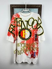 Vintage 90's Feyenoord Football Shirt Over Print Soccer Jersey Mens Trikot Sz XL