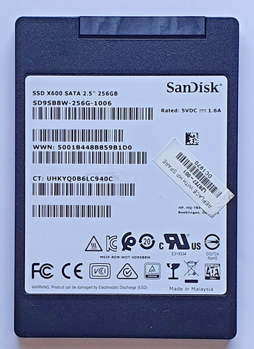 256 GB SATA III SanDisk X600 SD9SB8W-256G-1006 2D-NAND MLC SSD 2.5" Festplatte