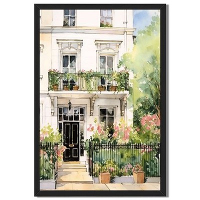 Elegant House Garden View Wall Art Canvas Oil Paintings Reproduction