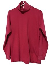 Mervyns Vintage PARTNERS Pink Long Sleeve Turtleneck Sweater Sz L Made in USA