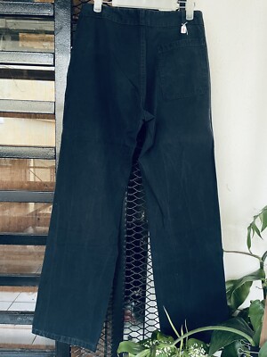 Vintage 90s Danton French Workwear Chore Work Pants Blue Cotton 