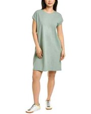 Madewell Green Organic Cotton Cap-Sleeve Tee Dress L60810 Size Small