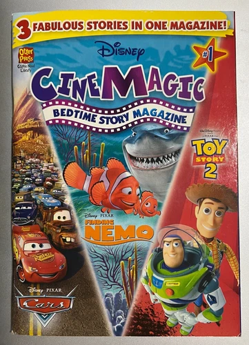 CineMagic Bedtime Story #1 Magazine by Walt Disney CARS FINDING NEMO TOY STORY 2 - Picture 1 of 5