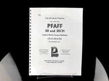 PFAFF 30 31 Central Shuttle Sewing Machine Instructions Manual Guide Reprint