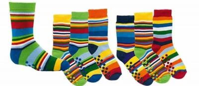 TIPPTEXX 24 6 Paar Kindersocken ABS Stoppersocken Gute Laune Ringel mit Antiloch-Garantie
