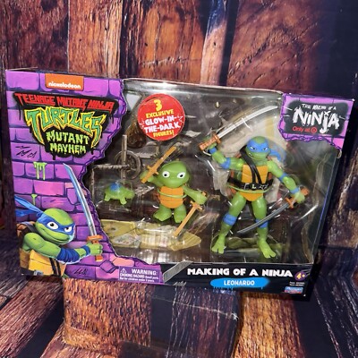 Teenage Mutant Ninja Turtles Mutant Mayhem Making of a Ninja Leondardo Set NEW
