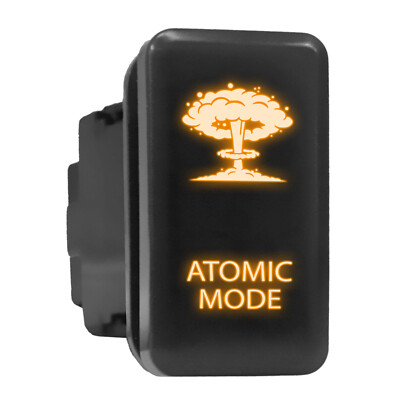 ATOMIC MODE - LED Push Button Replacement for TOYOTA (1.54 x 0.83 in) Orange