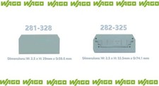 Image of WAGO End and Intermediate Plates 2.5mm Thick Grey 282-325/281-328