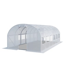 TOOLPORT Polytunnel Greenhouse Grow Tunnel 3x6m - PE Cover 180g/m² transparent