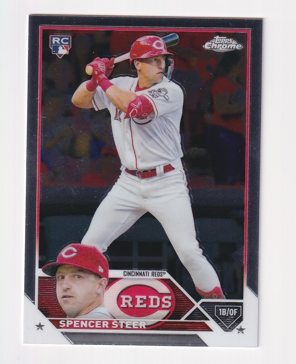 2023 TOPPS CHROME BASEBALL SPENCER STEER ROOKIE CARD 146
