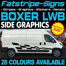 to fit PEUGEOT BOXER L3 LWB GRAPHICS STICKERS STRIPES DAY VAN CAMPER MOTORHOME