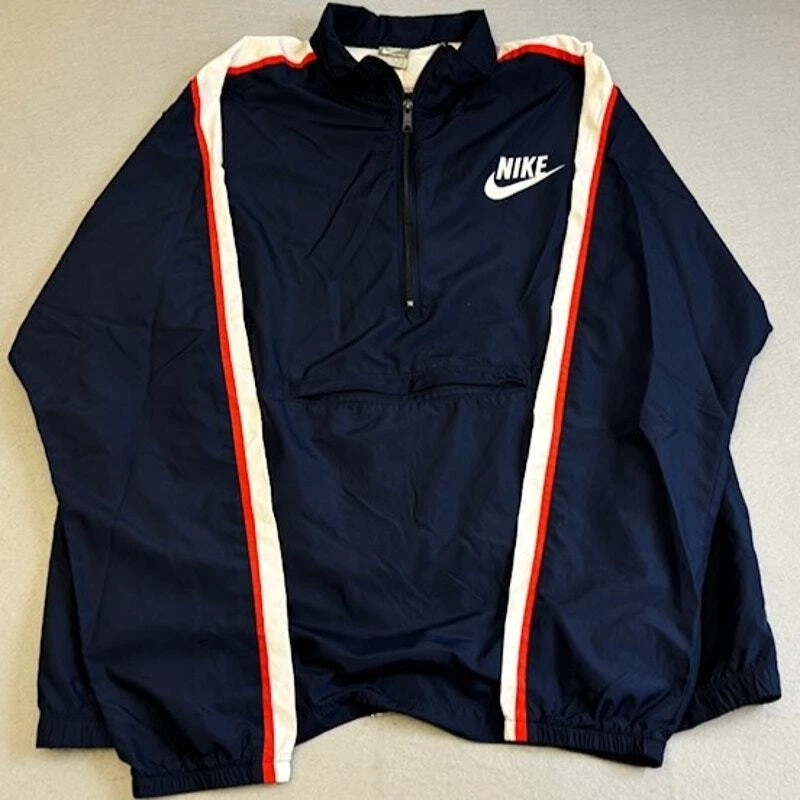 Vtg Nike Windbreaker Jacket Mens XL Blue Pullover RARE Y2k 1/4 Zip Waterproof
