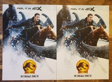 2 x Cineworld Exclusive Jurassic World Dominion 4DX A3 Poster