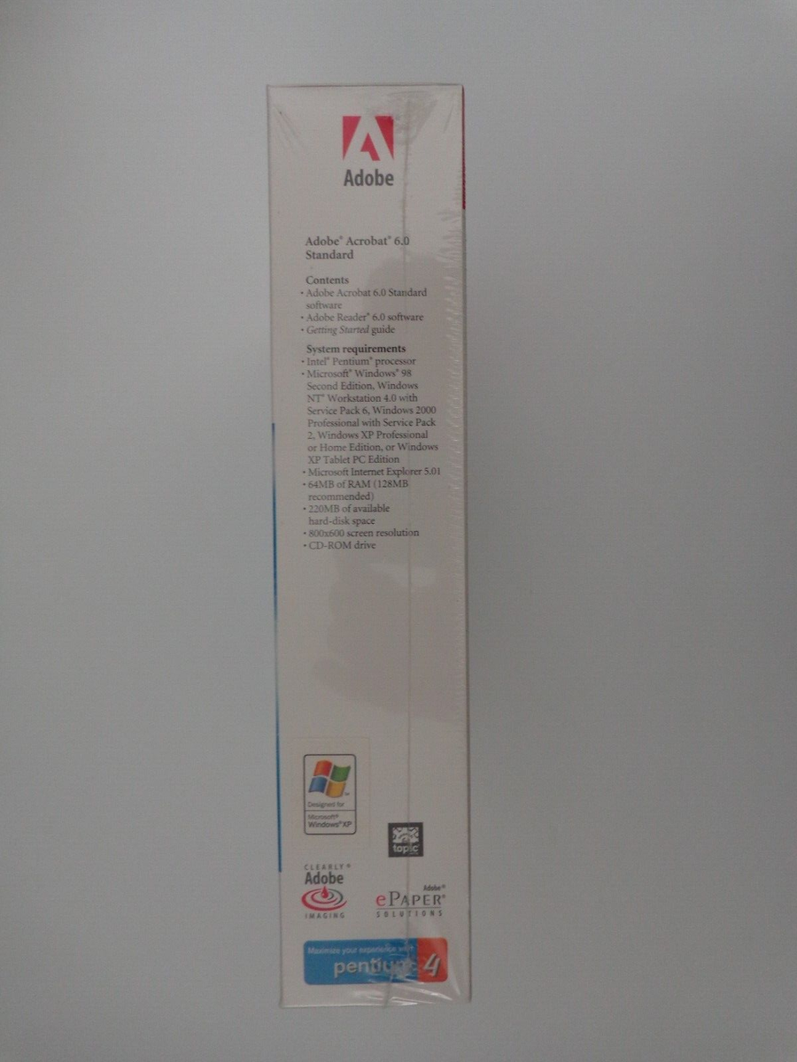 コンピュータ・IT Adobe Acrobat 6.0 Adobe Acrobat 6.0 Standard (Retail) (1 User/s) - Full