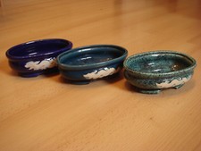 3 Pots en terre cuite émaillée pour Banzaï