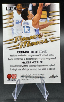 2022 Walker Kessler /25 Leaf Pro Set Auto Power Moves Red