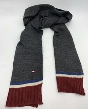 Tommy Hilfiger MEN'S Black, Blue, White, Maroon, Color Scheme Scarf It/510