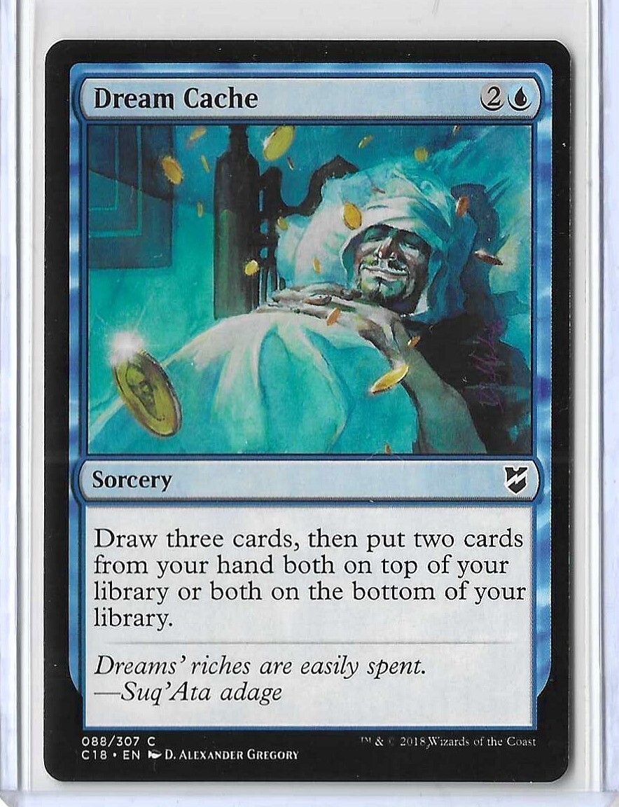 card cache mtg Stratagem Commander's Giant Deck Box with Divider - Holds 120+ Double Sleeved EDH Trading Cards | TCG Pro Plastic Deck Protector & Storage Accessory Dreams riches are easily spent Dream Cache : COMMANDER 2018