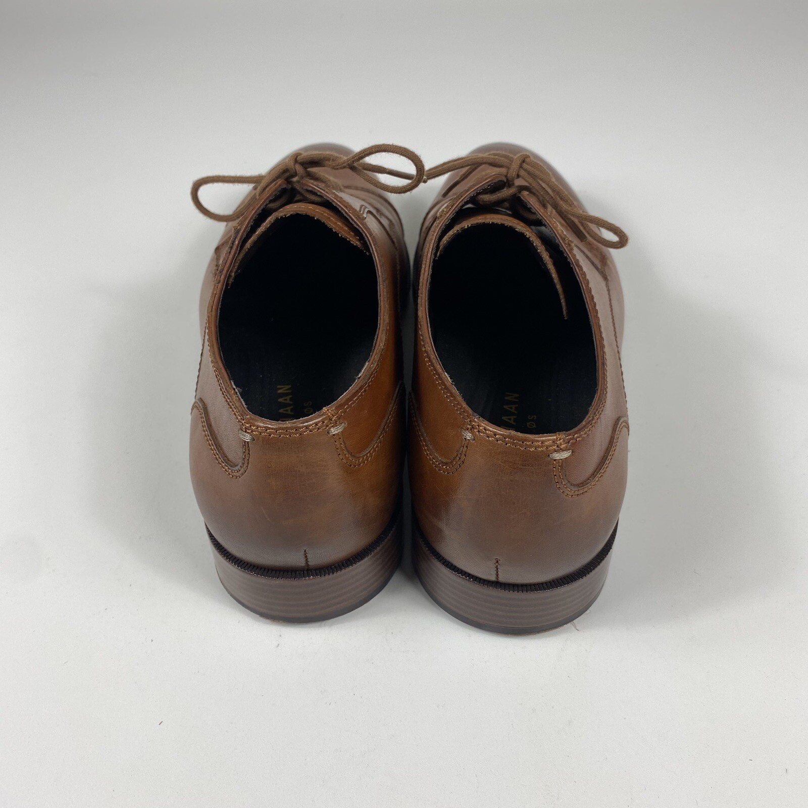 SAOLA Scarpe eleganti Cole Haan Grand Os uomo 9 5 M derby cammello pelle marrone chiaro C23771 punta a cappuccio