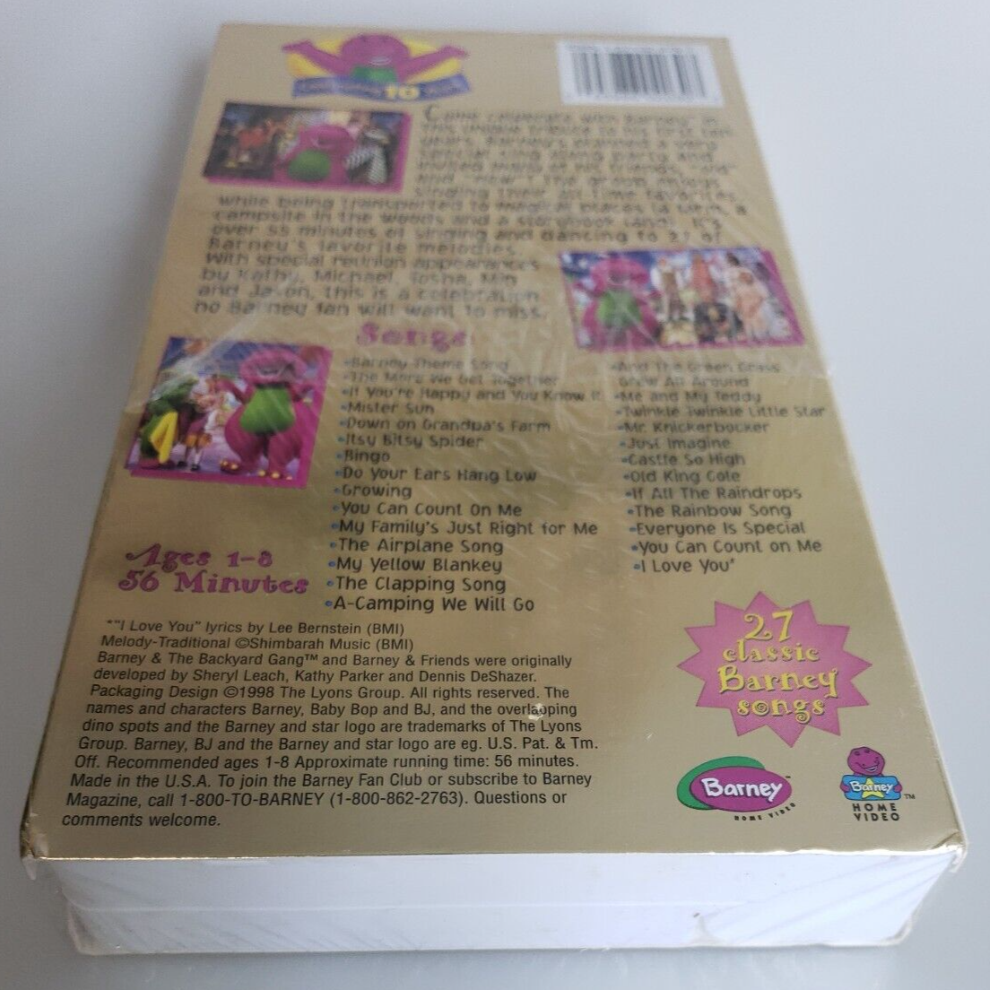 Barney - Sing and Dance With Barney (VHS, 1999) for sale