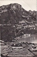 Vintage Postcard (1958) - Brunnen am Vierwaldstattersee mit Fronal - Posted 0121